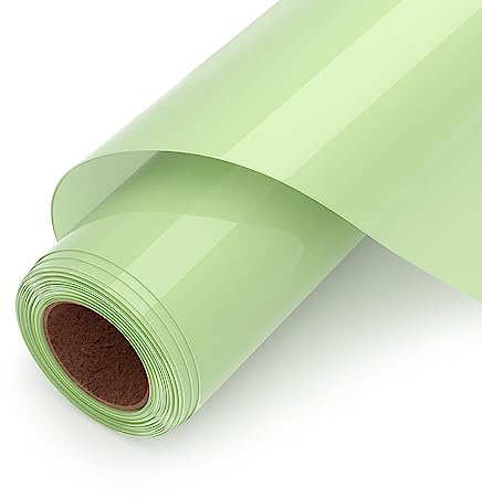 HKC Flexfolie för sublimering, HTV vinyl 30 x 15 cm, plotterfolie textil för mörk/ljusfärgade bomullstyger (glänsande)