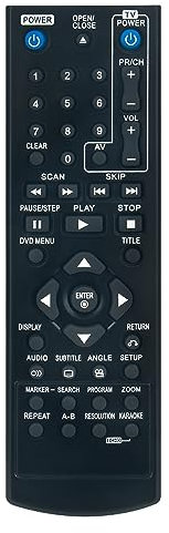 VINABTY Nouveau AKB35840201 Télécommande de remplacement pour LG DVD Player AKB35840201 DP432H DP522H DP542 DP822H DP932H DV492H DVX392 DVX392H DVX482 DVX482H DVX492H DVX582H DVX692H Remote Controller