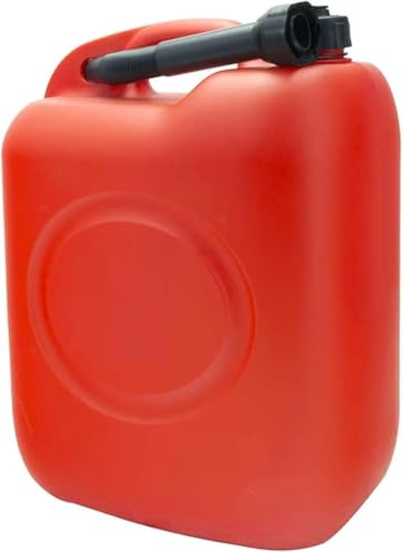Bensin Tanica med plastpip och bärhandtag - Finns i 3 storlekar - Bränsletank i plast för gasolja (10 liter)