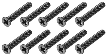 METALLIXITY Phillips Tornillos De Cabeza Plana (M2.5 x 14mm) 150Pcs, Tornillos De Acero Al Carbono - Para Gafas, Relojes Y Otros Pequeños Electrónicos, Negro