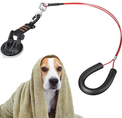 Correa de baño para Perros - Correa de sujeción Ajustable para bañera para Cachorros con Hebilla y Ventosa | Suministros de Ducha para Mascotas para baños, hospitales y cuidados de Mascotas