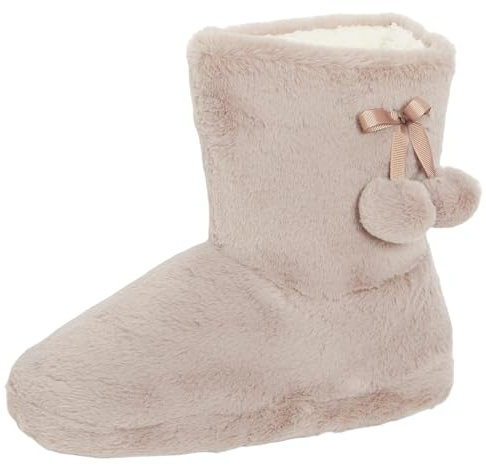 Lora Dora Bottes Pantoufles Femme en Fausse Fourrure Semelle Mémoire Doublure Polaire Molletonnée Chaussons Bottines Chaussures d'Intérieur