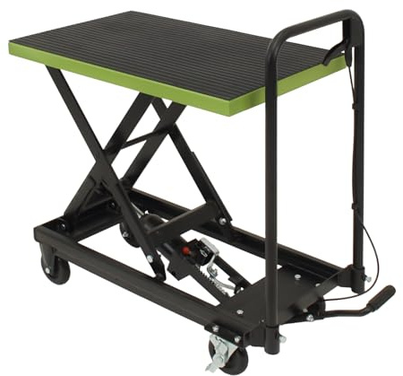 TRUTZHOLM Scherenhubwagen hydraulisch 225 kg Tragkraft Hubbereich 230-725 mm rutschfeste gummierte Plattform 70,5x45 cm mobiler Hubtisch mit Feststellbremsen Hubtischwagen fahrbarer Hubwagen
