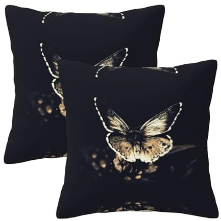 Pidgazdfgv Funda de cojín cuadrada con alas de mariposa para sofá, dormitorio, decoración de verano