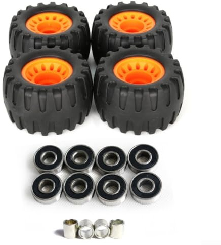 Allterräng longboard-hjul 76 x 45 mm offroad-stötdämpande design för lergräs och robusta spår (svart)