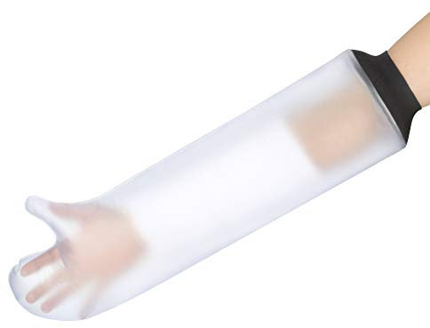 Shower Bag for Broken Arm, Akozon Swimming Waterproof Hand Cover, Waterproof Adult Hand Cast Cover, Arm Cast Wound Cover for Shower Bath, Adult Plaster Hand Sleeve Dressing Protector Reusable Cast an