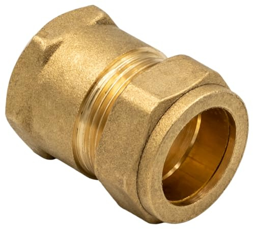 Raccord À Compression Pour Tube Cuivre Avec Filetage Femelle 22x3/4 - Raccord En Laiton Certifié DVGW - Raccordement Chauffage, Eau, Installations Solaires Et Air Comprimé