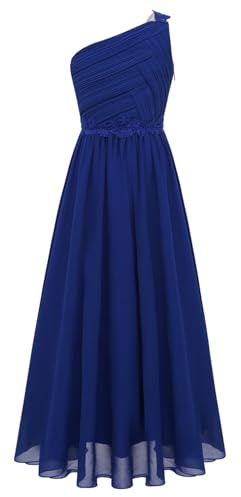iiniim Enfant Fille Robe Demoiselle d'honneur Mariage Robes De Baptême Soirée Cocktail Anniversaire Une Épaule Robe Cérémonie 6-16 Ans