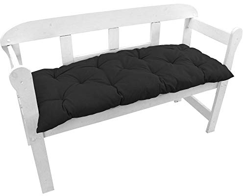 NYVI Bankauflage Ibiza 140x45 cm Anthrazit - Polsterauflage für Gartenbänke Gemütlich & Langlebig - Sitzauflagen für Bänke Outdoor & Indoor - Sitzkissen Auflage Bank Sitzbank