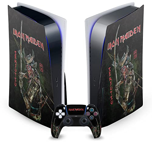 Head Case Designs Officially Licensed Iron Maiden Senjutsu Album Cover Graphic Art Vinyl Faceplate Gaming Skin Decal Compatible With Sony PlayStation 5 PS5 Disc Edition Console & DualSense Controller