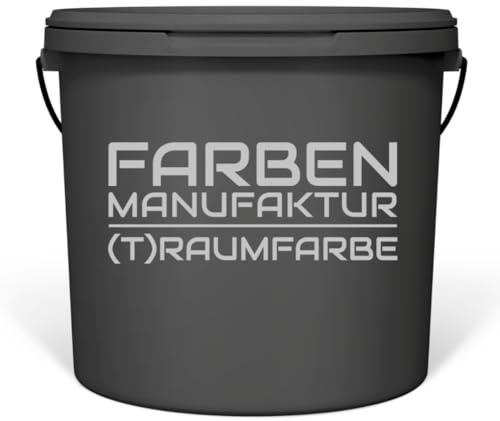 Farben Manufaktur Wandfarbe grau Innenwandfarbe Innenfarbe matt grau RAL Profi direkt deckend 5L, Farbe: RAL 7021 Schwarzgrau