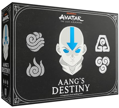 The OP Usaopoly | Avatar The Last Airbender Aang's Destiny Deck-Building Brettspiel auf English | Kooperatives Kartenspiel für 2-4 Spieler | Offiziell Lizenziertes Spiel