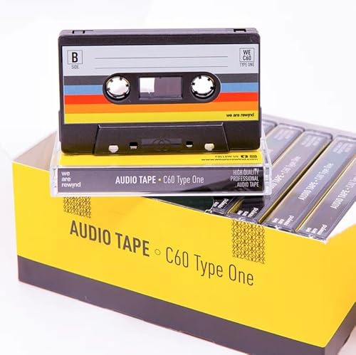 WE ARE REWIND C60 Tipo Uno Professionale Audio Cassette Tape, 60 Minuti Tempo di Registrazione, 10pcs Cartone