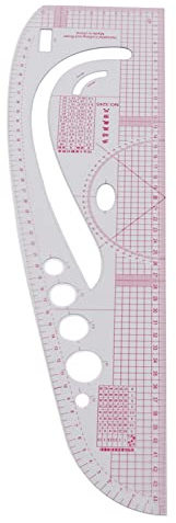 Generic Righello da Sarto 3245 Ad Alta Precisione per la Progettazione di Costumi, Righello in Plastica Multifunzionale con Corpo Trasparente per Designer di Abbigliamento, Curvo Flessibile per