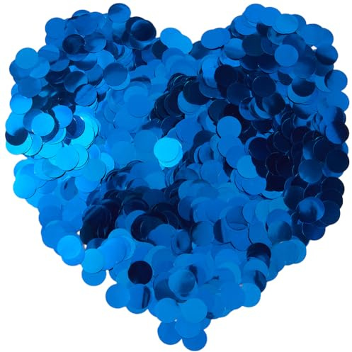 SOFPLATE 100G Coriandoli Da Tavola In Lamina Blu Decorazioni Da Tavola per Feste Coriandoli di Plastica Piatti Rotondi Punti Cerchio Piccole Paillette Spargi Centrotavola Accessori per Matrimoni Feste