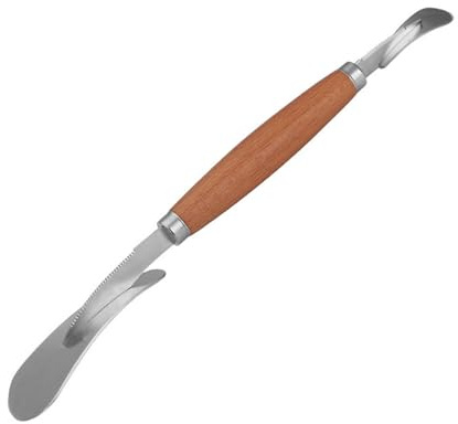 LIXSAZSE Cuchillo para pomelo 2 en 1, fácil de pelar y cortar naranjas, cuchillo para pomelo de acero inoxidable, abridor, cantimploras para cuchillos naranja