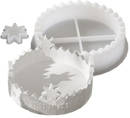 natalizi in silicone - Candela da 2 pezzi, set di per supporto, riutilizzabile a rilascio facile | Cemento Cemento Gesso Colata artistica Decorazione natalizia artigianale fai da te