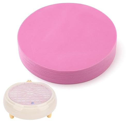 Grevosea Lot de 200 feuilles de papier filtrant jetable pour collecteur de poussière d'ongles - Feuilles de papier de rechange pour manucure - Accessoires pour salon à domicile (rose)