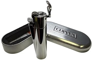 Accendino Clipper Metal Jet Flame – Fiamma Antivento Ricaricabile – Confezione Regalo Elegante
