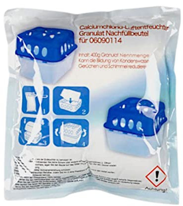 BURI Sac de recharge pour déshumidificateur 400 g Granulés