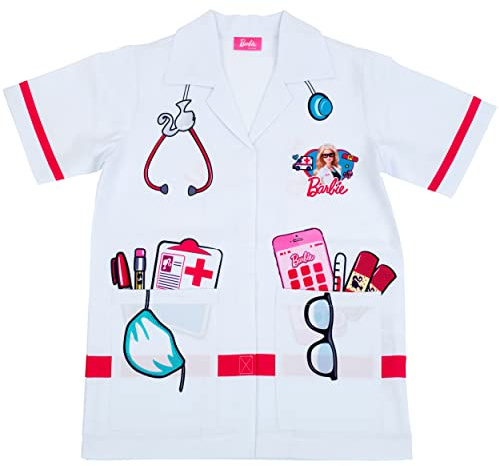 Theo Klein 4117 Barbie Doktor-Kostüm I Arztkittel in Einheitsgröße I Inkl. Smartphone mit Licht & Sound, Brille und Mundschutz I Länge 62 cm I Spielzeug für Kinder von 3 bis ca. 6 Jahren