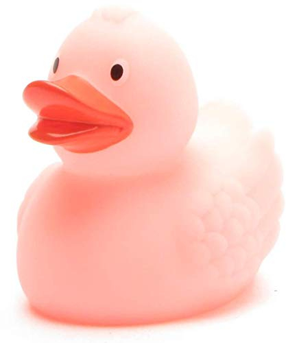 Duckshop Canard de bain phosphorescent rose - Longueur : 7,5 cm - Vinyle - Jouet de bain - Unisex - Jaune - 18+ Mois