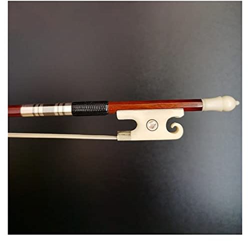 Cellobogen 15 '' - 16.5''Viola Bow Hohe Qualität Braziolwood Runder Stick Weiß PC Materil Frosch Englisch Stil Nickel Silber Teile Cellobogen (Color : 15.5)