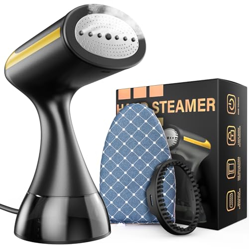 2025 Upgrade Clothes Steamer, 2 in 1 Iron & Steamer for Quick Wrinkle Removal,1500W Travel Steamer for Clothes with 6.56ft Long Power Cord for Home, Office and Travel
