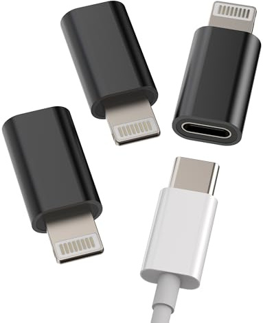 USB C hona till Lightning-kontakt laddningsadapter (3 stycken) för iPhone 14 laddningskabel typ c uttag för Apple MFI certifierade enheter Pd Power Data Sync-omvandlare tillbehör för iPad laddare