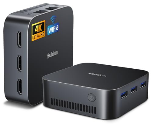 Huidun H20 Mini PC W-11 Pro,Intel Alder Lake-N97(Beat N150/N95,up to 3.6GHz) Mini Computers 16GB LPDDR5 RAM 512GB SSD Mini Desktop PC,Triple HDMI 4K,USB 3.0,WiFi 6,BT 5.2,for Business/Office/School