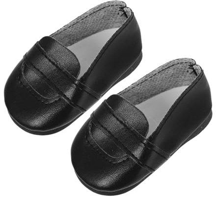 Abaodam 1 Paar Puppenschuhe Puppenstiefel Für Puppenhaus Modepuppen Zubehör Für Stiefel Stiefel Ornamente Für Mini Ornamente Niedliche Miniaturschuhe Pu ​​Schwarz