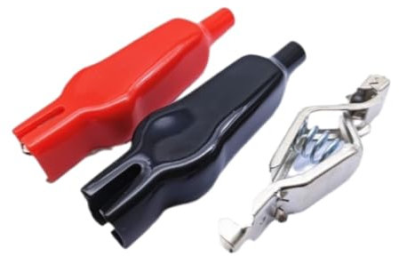 2PCS 20A Morsetti A Coccodrillo Con Morsetto A Molla, 80Mm Guaina Completa Morsetti A Coccodrillo Per Test Su Cavi Elettrici, Durevoli E Isolati