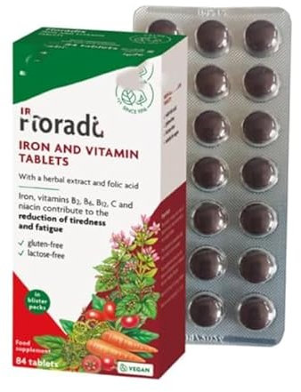 SalusFloralIron - Compresse vegane, senza glutine, in blister, 84 pezzi, 1 confezione