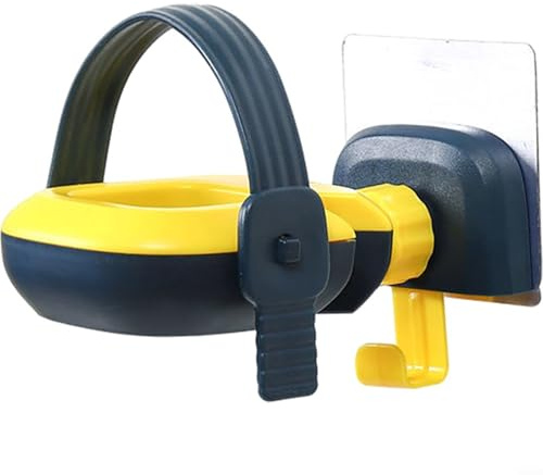 Support de rangement efficace pour sèche-cheveux, solution peu encombrante, autocollant non marquant (bleu)