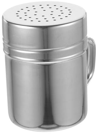 VILLCASE de Acero Inoxidable con Mango Ergonómico Espolvoreador Reutilizable para Azúcar Polvo y Especias Compacto y Fácil de Limpiar para Cocina y Exteriores