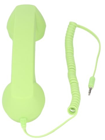 HEEPDD Telefono Cellulare Cordless con Cornetta retrò con Suono Chiaro, Spina da 3,5 Mm, Materiale ABS, Riduzione delle Radiazioni, per Viaggi in Ufficio a Casa (GREEN)