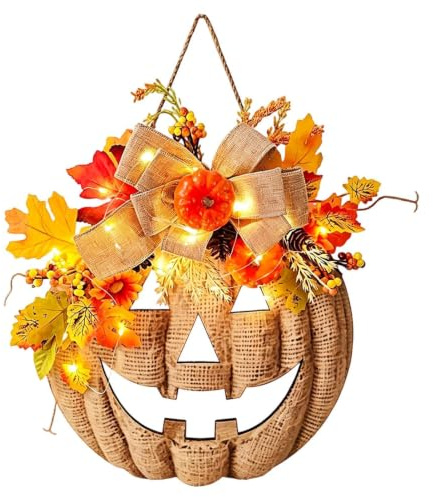Höstlig Dekorationskrans Konstgjord girlang för Halloween och