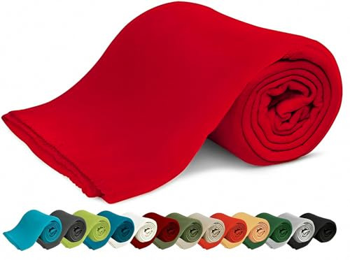 KiGATEX Polar-Fleecedecke, Rot, 130x160 cm, Oeko-TEX®