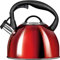 Smile MCN13/C1 Hervidor Inducción, Tetera con Silbato, Todo Tipo de Cocinas, 3 L, Acero Inoxidable, Mango Tacto Frío, Roja