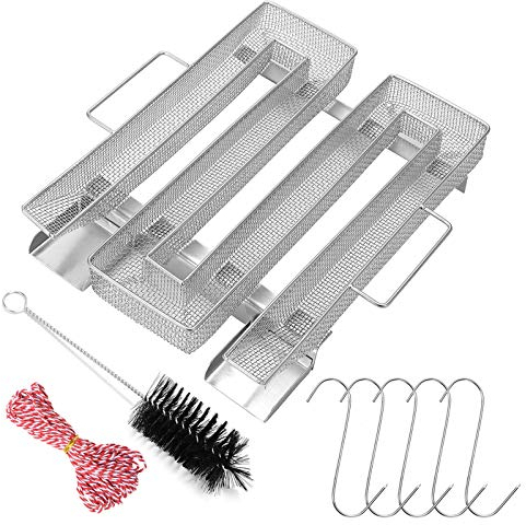 ZITFRI Generador de Humo Frío de Acero Inoxidable Horno de Ahumado Profesional para Ahumar Barbacoa Ahumador de Alimentos Ahumador de Comida para Parrillas Barbacoa Carne Pezcado (22.5 × 21× 4.5cm)