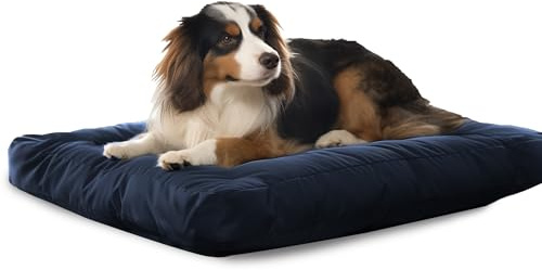 Flowen Cuscino Cane Taglia Piccola 60x40 Facile da Lavare con Federa Sfoderabile e Impermeabile Resistente a Morsi e Graffi Cuccia Cane e Gatto per Interno ed Esterno Perfetta Estate e Inverno Blu
