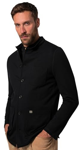 JP 1880 Giacca Janker JP1880 di Felpa con FLEXNAMIC®, Tradizionale Stile Tracht, Collo Alto e Stampa, Fino alla tg. 8XL Nero 8XL 831320100-8XL