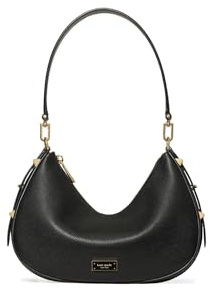 kate spade new york Liv Pebbled Leather Convertible Shoulder, Black, One Size, Liv Pebbled Leather Convertible Shoulder