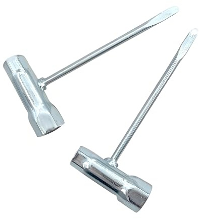 mkemka 2 Stück Zündkerzenschlüssel,Kombischlüssel T-Schlüssel 13/19 mm Schlitzschraubendreher Für Die Meisten Kettensägentypen