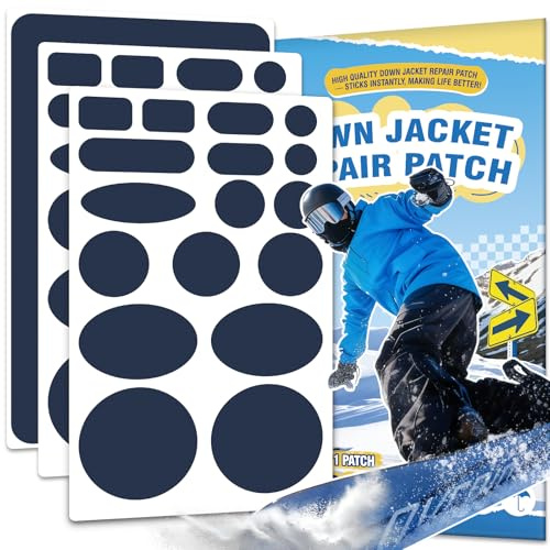 Toppe Adesive per Piumini Blu Marino, 35 Pezzi Toppe Adesive per Tessuti, Toppa per Giubbotti, Toppa Riparatori Impermeabili In Nylon, Patch Adesivi per Tessuti, Zaini, Sacchi a Pelo, Tende