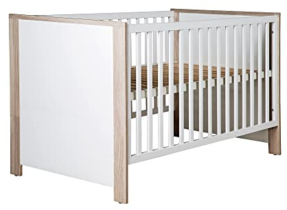 roba Kombi-Kinderbett 'Olaf', 70x140 cm, weiß, natur, höhenverstellbar, 3 Schlupfsprossen, umbaubar