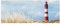Top Maritim Glasbilder Wandbild Kunstdruck 30 x 80 cm, Leuchtturm in den Dünen