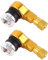 2 Stücke Winkelventil, 11,3mm 90 Grad Auto Motorrad Reifen Winkelventil Winkel Rad Reifenschaft Gebogenes Ventil für Standard Tubeless Reifen Räder(Gold)