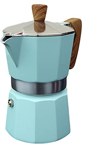 Cafetera Italiana Cafe Percolador Olla Estufa Cafetera - Azul 150ml