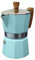 perfk Cafetera Italiana Cafe Percolador Olla Estufa Cafetera - Azul 150ml